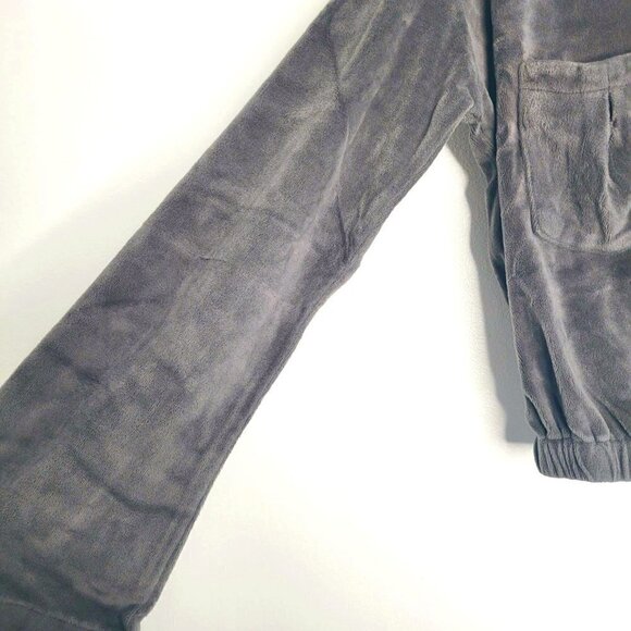 YOUNG FABULOUS & BROKE Velour Fritzy Hoodie Gray Women Size S - Picture 5 of 10